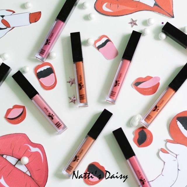 ภาพประกอบบทความ รีวิว : swatch ลิปจิ้มจุ่ม 9 สี Be brigth matte liquid lipstick สีจี๊ดสะใจสี สวยเด่น เห็นตั้งแต่ปากซอย !!!!