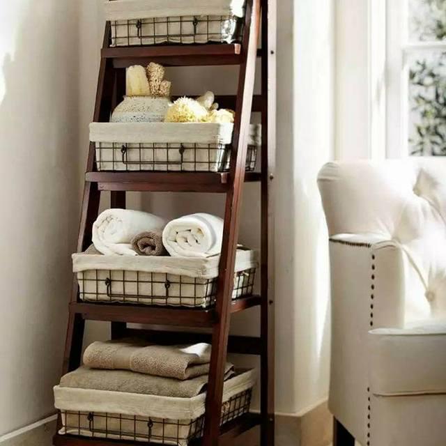 ตัวอย่าง ภาพหน้าปก:รวมไอเดีย "Ladder Shelf" นำบันไดมาเป็นชั้นวางของ #สุดเก๋