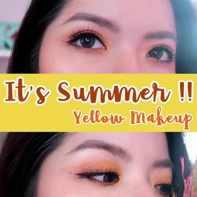ภาพประกอบบทความ How To | It's Summer!! แต่งหน้าสดใสสีเหลืองเรืองแสงกัน Yellow Makeup | KoiOnusa