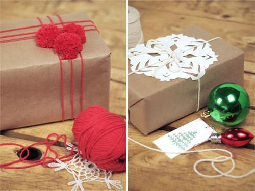 รูปภาพ:https://stayglam.com/wp-content/uploads/2014/11/Pom-Pom-Snowflake-Brown-Paper-Gift-Wrapping.jpg