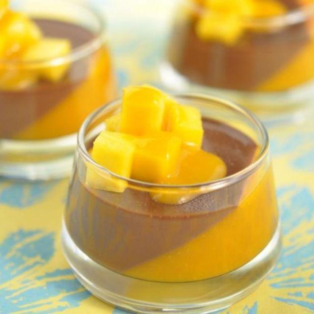 ภาพประกอบบทความ สูตรของหวาน Chocolate Cream  Mango Jelly  อร่อยนุ่มละมุนลิ้น หอมกลิ่นมะม่วง
