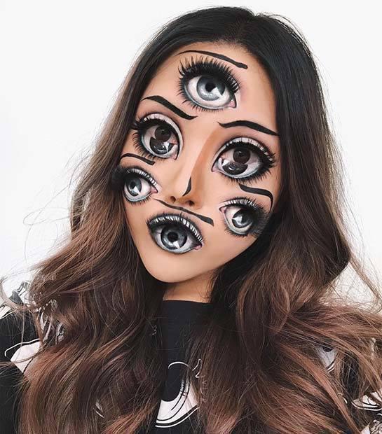 รูปภาพ:https://stayglam.com/wp-content/uploads/2018/08/Illusion-Eye-Halloween-Makeup.jpg