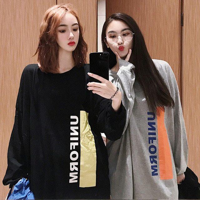 รูปภาพ:https://ae01.alicdn.com/kf/HTB1KGOYdjfguuRjy1zeq6z0KFXaY/Ulzzang-Harajuku-Oversize-Long-Sleeve-Long-T-Shirt-Tops-Women-Autumn-2018-Korean-Fashion-Best-Friends.jpg_640x640.jpg