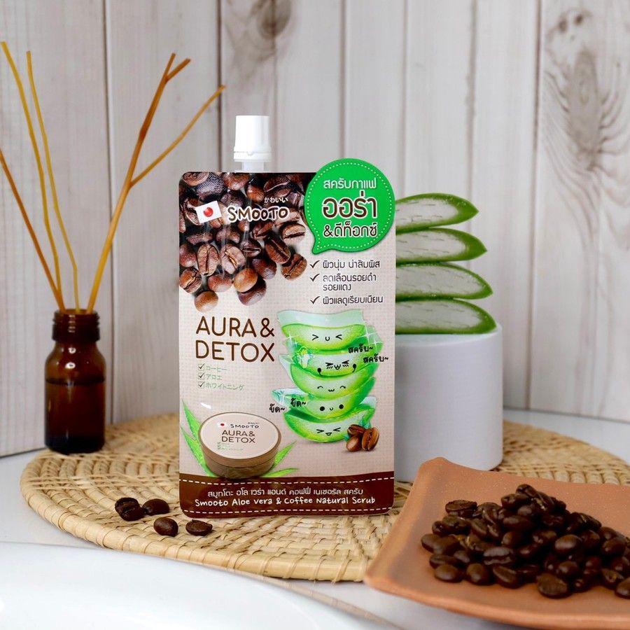 ภาพประกอบบทความ แชร์สูตรเด็ดผิวสวย! Smooto Aloe Vera & Coffee Natural Scrub สครับกาแฟผิวเนียนใสพร้อมโชว์ ✨