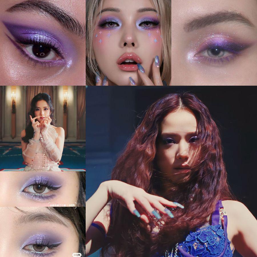 ภาพประกอบบทความ รวม 25 ไอเดียแต่งหน้า "โทนสีม่วง" น่าหลงไหล แบบจีซู ใน MV เพลง Flower 🌸💜