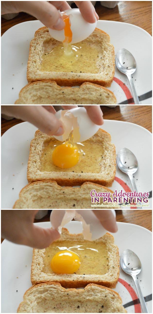 รูปภาพ:http://crazyadventuresinparenting.com/wp-content/uploads/2014/06/crack-an-egg-into-the-bread.jpg