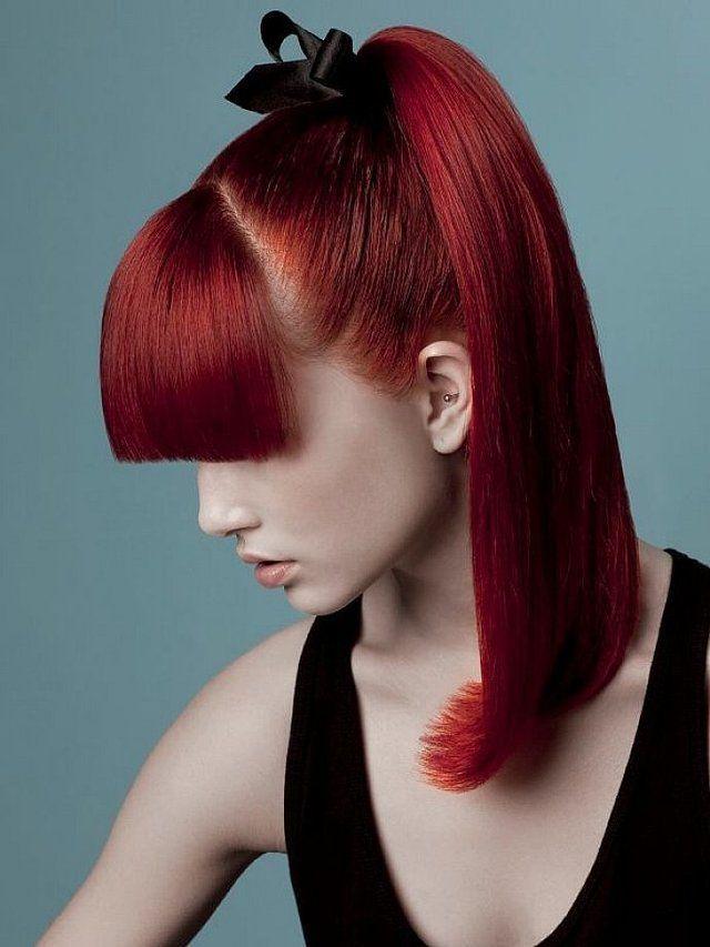 รูปภาพ:http://www.bidentry.com/wp-content/uploads/2015/03/Burgundy-red-hair-color-with-blunt-bangs-for-long-straight-hair-with-ponytail-style.jpg