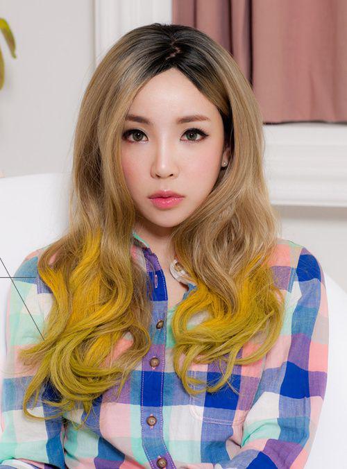 รูปภาพ:http://www.haircolorsideas.com/wp-content/uploads/2013/03/blonde-dip-dyed-yellow.jpg