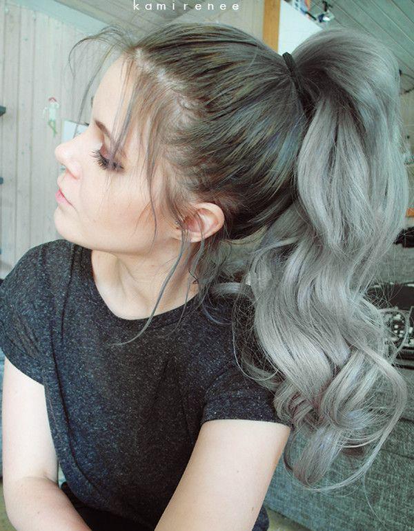 รูปภาพ:http://www.hairstyle.guru/wp-content/uploads/2016/01/thick-curly-high-ponytail-with-gray-ombre.jpg