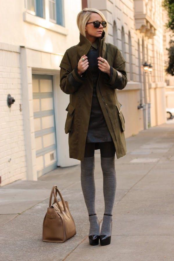รูปภาพ:http://glamradar.com/wp-content/uploads/2015/11/1.-army-jacket-with-socks-and-heels.jpg
