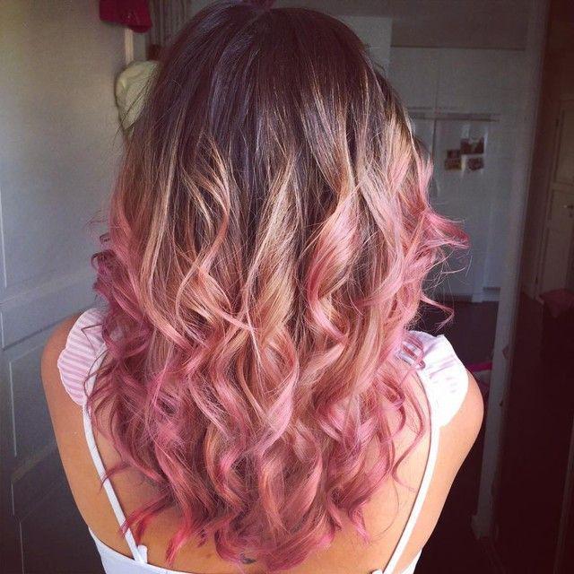 รูปภาพ:http://www.haircolorsideas.com/wp-content/uploads/2015/08/golden-brown-to-pink-ombre-1024x1024.jpg