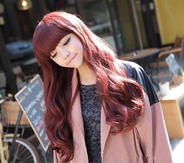 รูปภาพ:http://g02.a.alicdn.com/kf/HTB1nWAuHVXXXXcAXVXXq6xXFXXXb/elegant-women-false-hair-wigs-long-curly-cute-fluffy-wine-red-long-wig-with-neat-bangs.jpg