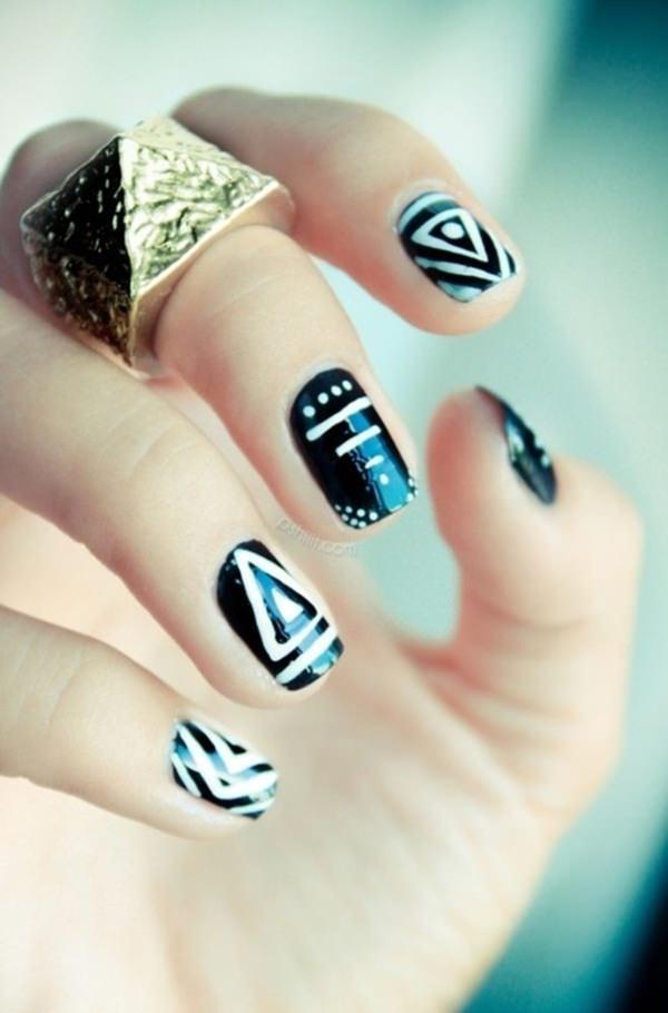 รูปภาพ:http://www.inkyournail.com/wp-content/uploads/2015/06/black-and-white-nail-designs-13.jpg
