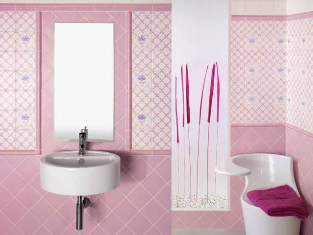 รูปภาพ:http://7desainminimalis.com/wp-content/uploads/2014/11/Beautiful-DIY-Bathroom-With-Pink-Ceramic1.jpg