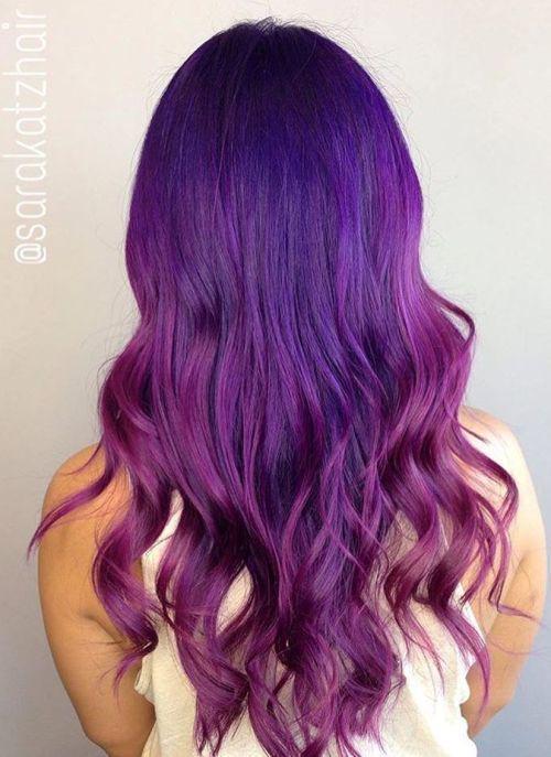 รูปภาพ:http://i2.wp.com/therighthairstyles.com/wp-content/uploads/2016/09/6-purple-and-violet-ombre-hair.jpg?resize=500%2C687