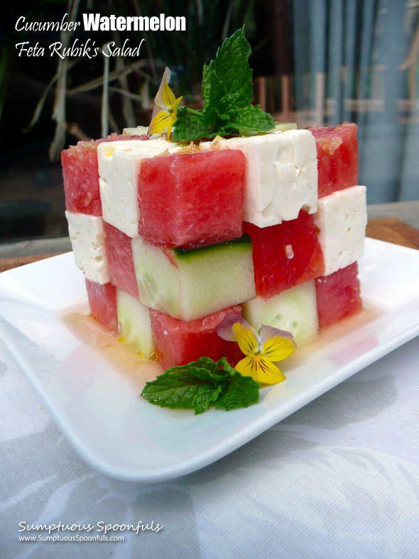 รูปภาพ:http://www.sumptuousspoonfuls.com/wp-content/uploads/2014/07/Cucumber-Watermelon-Feta-Rubiks-Cube-Salad-3.jpg