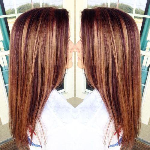 รูปภาพ:http://i2.wp.com/therighthairstyles.com/wp-content/uploads/2015/10/18-purple-red-hair-with-caramel-highlights.jpg?w=500
