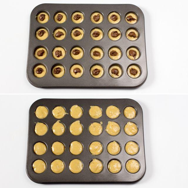 รูปภาพ:https://images.britcdn.com/wp-content/uploads/2015/11/Mini-Nutella-stuffed-Donut-Muffins-step6-collage.jpg
