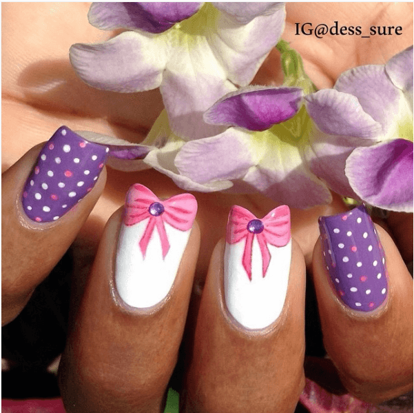 รูปภาพ:http://bmodish.com/wp-content/uploads/2016/05/purple-and-pink-bow-nail-art-bmodish.png