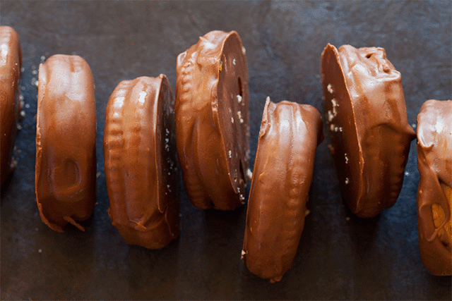 รูปภาพ:http://spoonforkbacon.com/wordpress/wp-content/uploads/2011/12/chocolate-covered-ritz-sandwiches-peanut-butter.gif