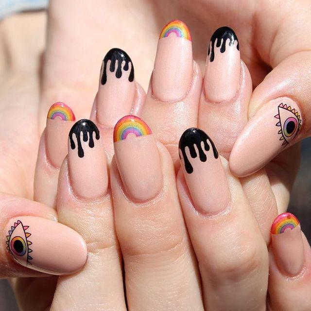 รูปภาพ:https://images.designtrends.com/wp-content/uploads/2016/08/09182235/Drip-Eye-Nail-Art.jpg