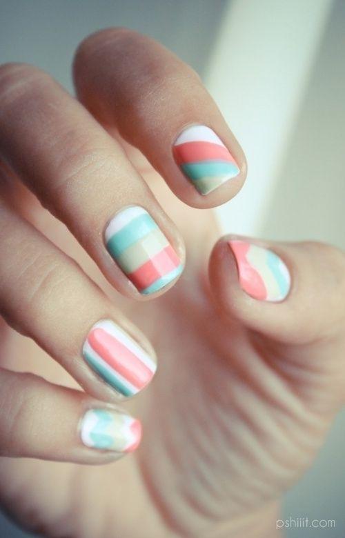 รูปภาพ:http://www.prettydesigns.com/wp-content/uploads/2014/04/Cute-Striped-Nails.jpg