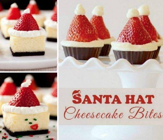 รูปภาพ:http://cdn.thewhoot.com.au/wp-content/uploads/2015/11/Santa-Hat-Cheesecake-Bites-Best--550x475.jpg
