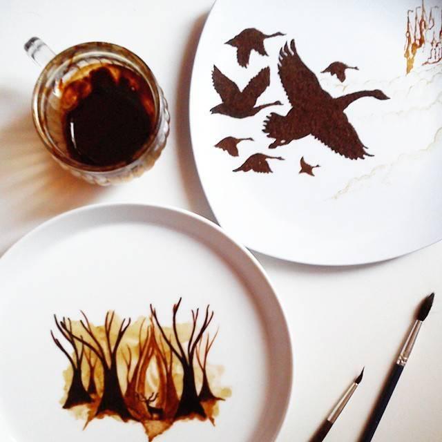 รูปภาพ:http://static.boredpanda.com/blog/wp-content/uploads/2015/07/coffee-painting-leaf-grounds-ghidaq-al-nizar-coffeetopia-35.jpg