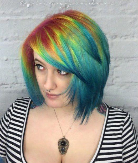 รูปภาพ:http://i1.wp.com/therighthairstyles.com/wp-content/uploads/2017/01/7-turquoise-bob-with-red-and-yellow-roots.jpg?zoom=1.25&resize=500%2C592