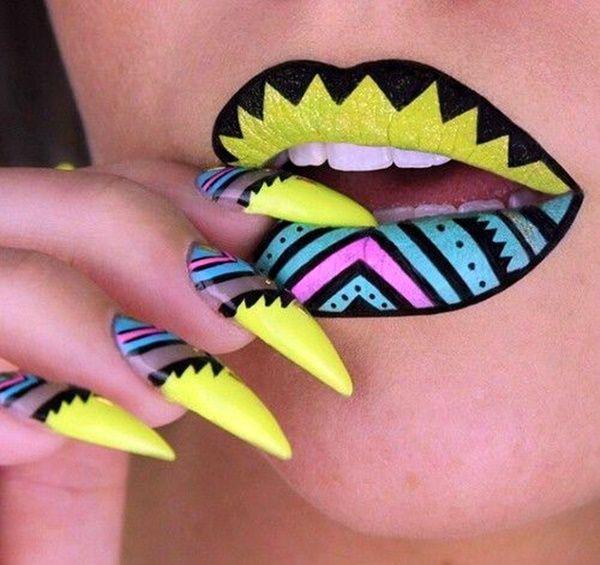 รูปภาพ:http://www.fenzyme.com/wp-content/uploads/2016/10/Beautiful-Tribal-Nails-Art-1-4.jpg