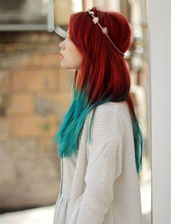 รูปภาพ:http://hairstylehub.com/wp-content/uploads/2017/01/blue-ombre-on-red-hair.jpg