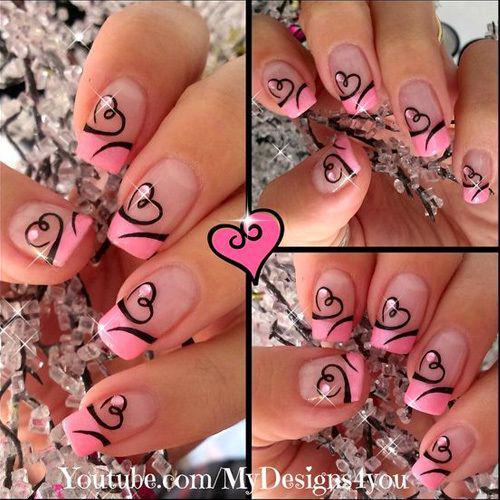 รูปภาพ:http://www.nailmypolish.com/wp-content/uploads/2016/01/pink-french-tips-black-nail-art.jpg