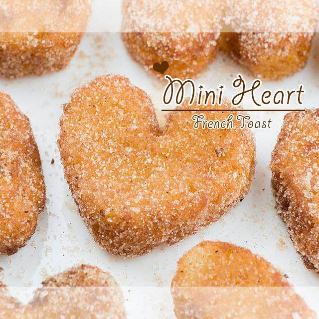 ภาพประกอบบทความ ชวนทำ ' French Toast Mini Heart ' ปังหอม รูปหัวใจ กรอบนอกนุ่มใน [ไม่ต้องใช้เตาอบ]