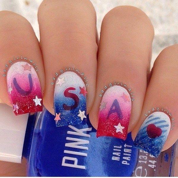 รูปภาพ:https://i1.wp.com/www.ecstasycoffee.com/wp-content/uploads/2017/01/Fourth-of-July-inspired-Ombre-nail-art.jpg?w=600