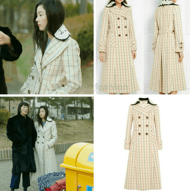 รูปภาพ:http://cdn.koreaboo.com/wp-content/uploads/2017/01/MIU-MIU-Guipure-Lace-Trimmed-Checked-Wool-Coat.png