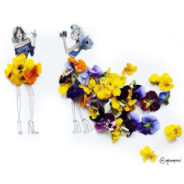 รูปภาพ:http://static.boredpanda.com/blog/wp-content/uploads/2017/02/moomooi-SomeFlowerGirls-Fashion-Illustration-with-Flowers-Veggies-Everyday-Stuff-5892ebe9300b9__880.jpg