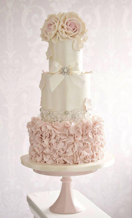 รูปภาพ:http://www.himisspuff.com/wp-content/uploads/2016/02/pretty-soft-pink-wedding-cake.jpg