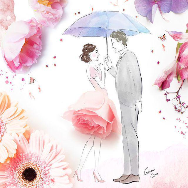 ตัวอย่าง ภาพหน้าปก:เพียงแค่ได้เห็นต้องตกหลุมรัก! 10 ภาพวาดคู่รักจากดอกไม้แสนหวาน!
