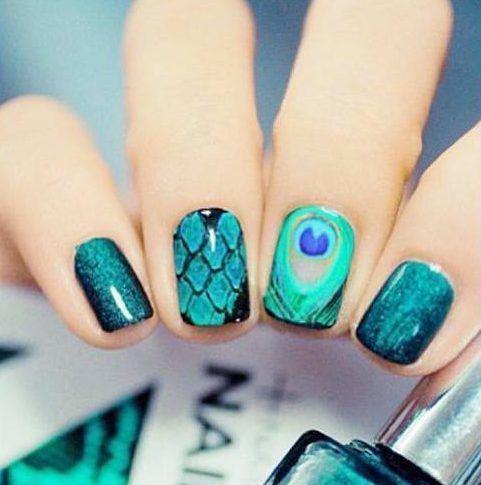 รูปภาพ:http://www.fashionlady.in/wp-content/uploads/2014/12/peacock-nail-art--e1487070703357.jpg