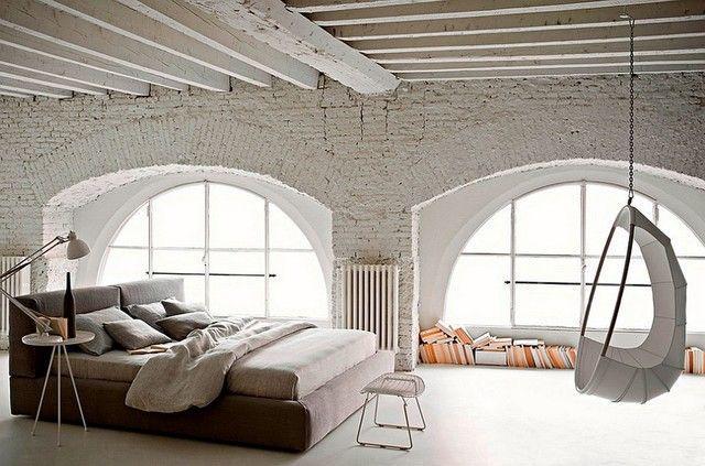 รูปภาพ:http://www.dwellingdecor.com/wp-content/uploads/2016/05/Spacious-industrial-bedroom-design-ideas-with-white-brick-.jpg