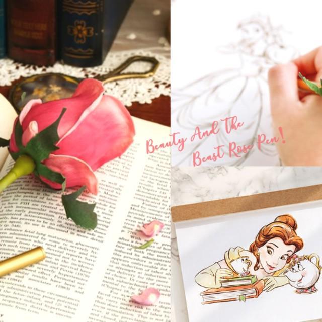 ตัวอย่าง ภาพหน้าปก:ไอเดียสุดเก๋ 'ปากกาดอกกุหลาบ' อินสไปร์จากเรื่อง Beauty and The Beast สวยน่ารัก น่าใช้