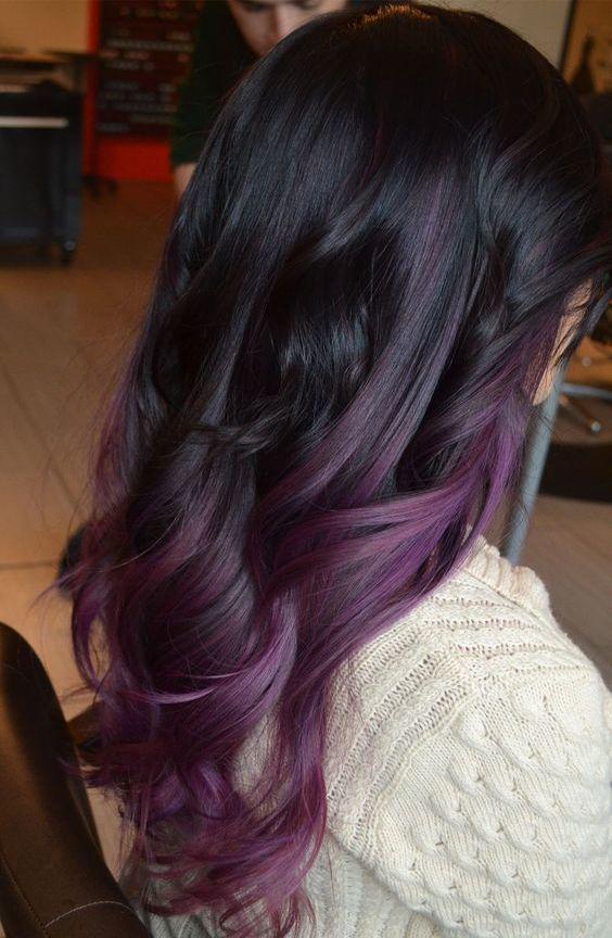 รูปภาพ:http://hairstylehub.com/wp-content/uploads/2017/05/Purple-On-Black-Balayage.jpg