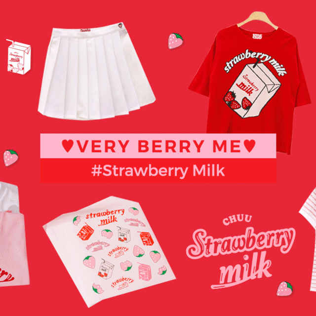 ตัวอย่าง ภาพหน้าปก:พลาดไม่ได้!!! 'Strawberry Milk' คอลเลคชั่นสุดคิ้วท์จากแบรนด์ Chuu~~ 