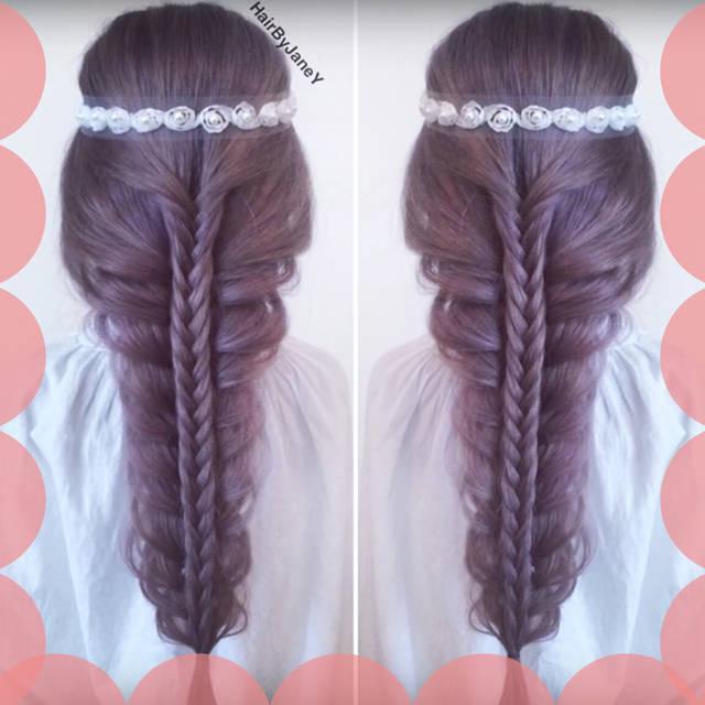 ตัวอย่าง ภาพหน้าปก:ถักเปีย สวยหรู ง่ายๆ ด้วยทรง Stacked Fishtail Braid