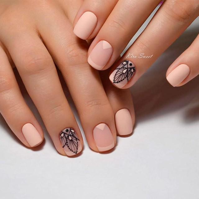 รูปภาพ:https://naildesignsjournal.com/wp-content/uploads/2017/07/french-tip-nail-designs-matte-nude-black-stripes.jpg