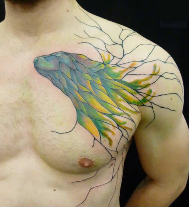 รูปภาพ:http://static.boredpanda.com/blog/wp-content/uploads/2015/09/linear-animal-tattoo-12.jpg