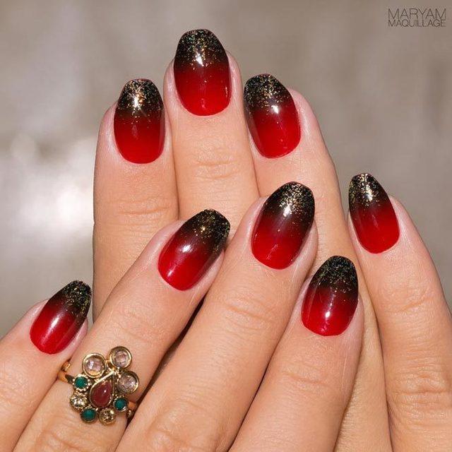 รูปภาพ:https://naildesignsjournal.com/wp-content/uploads/2017/05/best-nail-polish-colors-red-black-ombre-nails.jpg