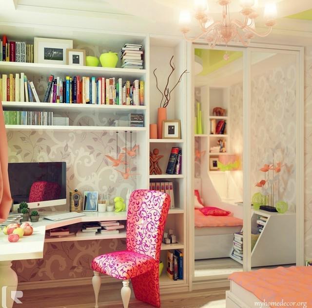 รูปภาพ:http://fendhome.com/wp-content/uploads/2015/01/girls-bedroom-good-picture-of-modern-girl-bedroom-design-and-decoration-using-accent-pattern-pink-girl-room-chair-including-curved-white-wood-sheraton-chair-legs-and-mounted-wall-white-wood-bookshelf.jpeg