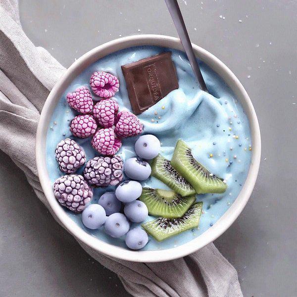 รูปภาพ:http://www.cuded.com/wp-content/uploads/2017/08/Blue-Smoothie-Bowl-Topped-with-kiwi-frozen-raspberries-blackberries-blueberries-chocolate-and-sprinkles.-Made-with-frozen-bananas-and-butterfly-pea-tea-powder-for-the-blue-color..jpg