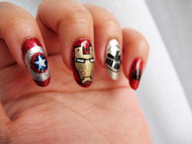 รูปภาพ:http://slodive.com/wp-content/uploads/2014/08/iron-man-nail-art-9.jpg